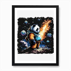 Pixelar Panda Galaxis V2 600 W Art Print