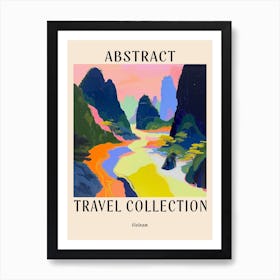 Abstract Travel Collection Poster Vietnam 2 Art Print