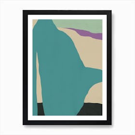 Teal abstraction Art Print