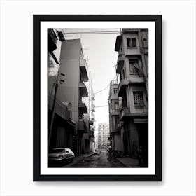 Beirut, Lebanon, Mediterranean Black And White Photography Analogue 8 Art Print