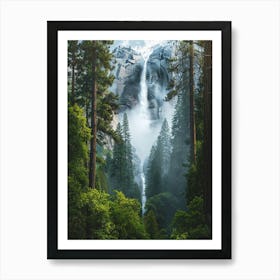 Waterfall Forest (17) Art Print