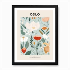 Flower Market Poster Oslo Norway Art Print