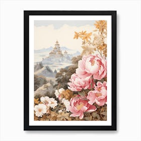 Peony Victorian Style 3 Art Print