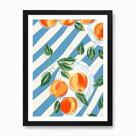 Apricots Fruit Summer Illustration 7 Art Print