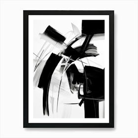 Contrast Abstract Black And White 6 Art Print