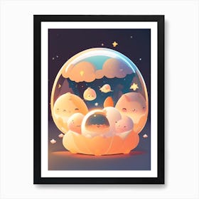 Light Year Kawaii Kids Space Art Print