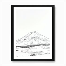 Cotopaxi Ecuador Line Drawing 5 Art Print