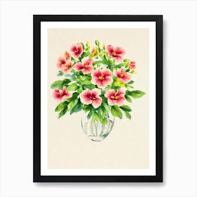 Alstromeria Vintage Flowers Flower Art Print