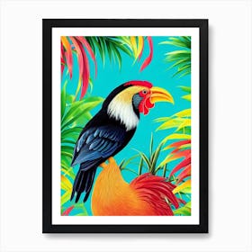 Rooster Tropical bird Art Print