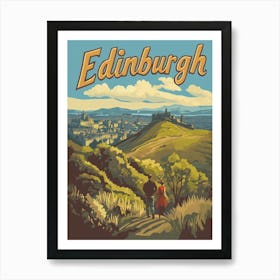 Aihrgdesign A Retro Travel Poster For Edinburgh Featuring Art 41336ee3 E10d 447b 8404 E297fb69679e 1 Art Print