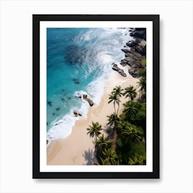 Aerial View Of A Tropical Beach 1 Art Print