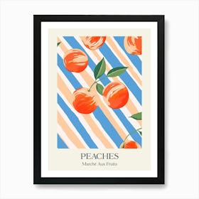 Marche Aux Fruits Peaches Fruit Summer Illustration 5 Póster