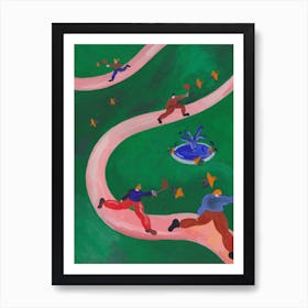 Chasing Birds Art Print