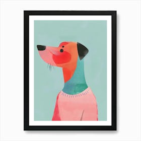 Dog In A Sweater Art Print