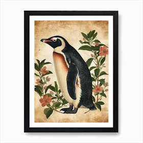 Adlie Penguin St Kilda Breakwater Vintage Botanical Painting 1 Art Print