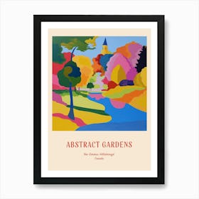 Colourful Gardens Kew Gardens Hillsborough Canada 3 Red Poster Art Print