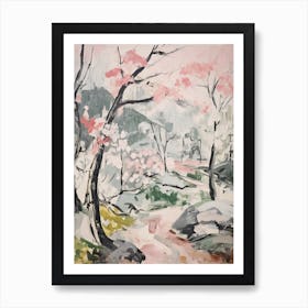 Autumn Fall Forest Pattern Painting 11 Art Print