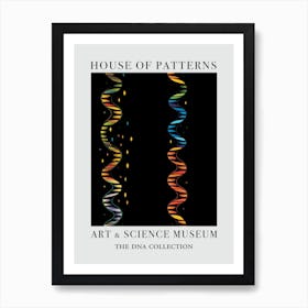 Watercolour Colour Lines Dna 3 House Of Patterns Art Print