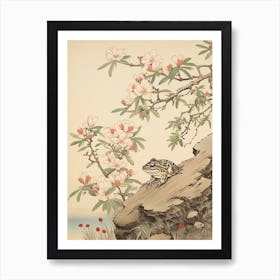 Resting Frog Japanese Style 3 Art Print