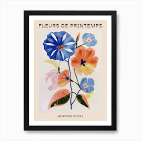 Spring Floral French Poster  Morning Glory 7 Art Print