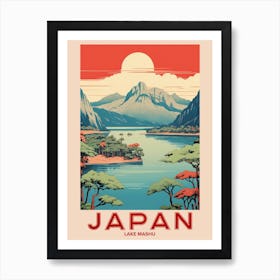 Lake Mashu, Visit Japan Vintage Travel Art 3 Art Print