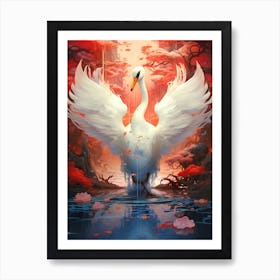 Swan Angel Art Print