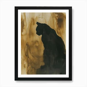 Cat In Silhouette Art Print