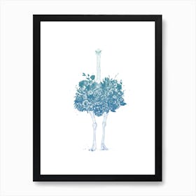 Floral Ostrich II Art Print