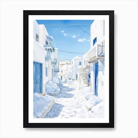 Greece In Winter Art Print