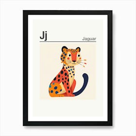 Animals Alphabet Jaguar 4 Art Print