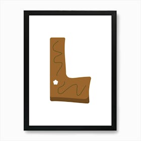 Gingerbread Decorative Letters Living Room Holiday Display 12 Art Print