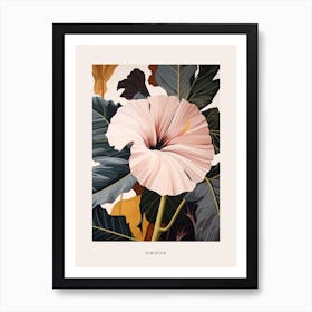 Flower Illustration Hibiscus 1 Poster Art Print