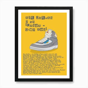 Air Jordan grey fog Art Print