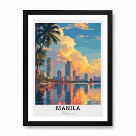 Manila Skyline Travel Art Print