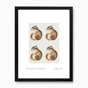 Cute Animals Collection Chipmunk 2 Art Print