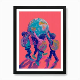 Children Carrying The World Art Print