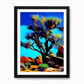 Joshua Tree In Rocky Landscape Nat Viga Style  (4) Art Print