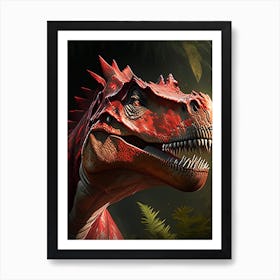 Carnotaurus Illustration Dinosaur Art Print