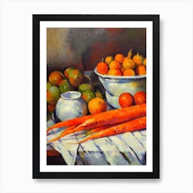 Carrots Cezanne Style vegetable Art Print