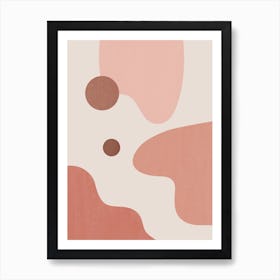 Calming Abstract Painting in Warm Terracotta Tones 3 Art Print
