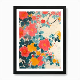 Hokusai Great Japan Botanical Japanese 9 Art Print