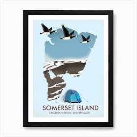 Somerset Island Canada Map Art Print