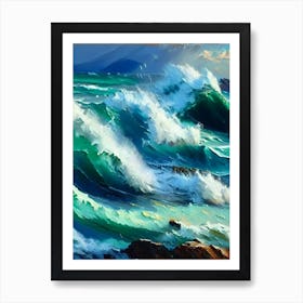 Crashing Waves Landscapes Waterscape Impressionism 1 Art Print