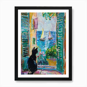 Cat By The Window 2 Art Print