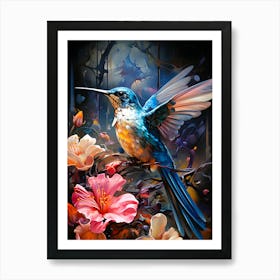 Avian Radiance Bird In Light Art Print