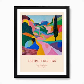 Colourful Gardens Tresco Abbey Gardens United Kingdom 2 Red Poster Art Print