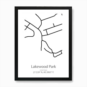 Lakewood,United States Minimalist Map Póster