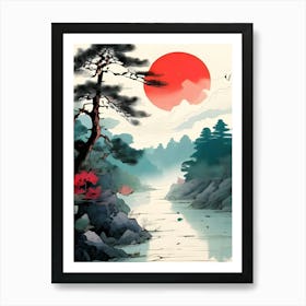 Japanese Landscape Painting 1 Art Print