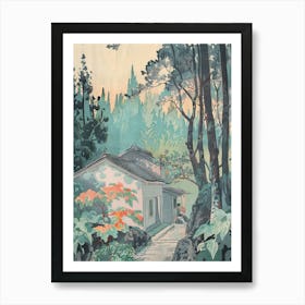 Aizu Wakamatsu Japan 3 Retro Illustration Art Print