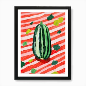 Zucchini Summer Illustration 4 Art Print